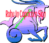 Rahu In Capricorn Sign
